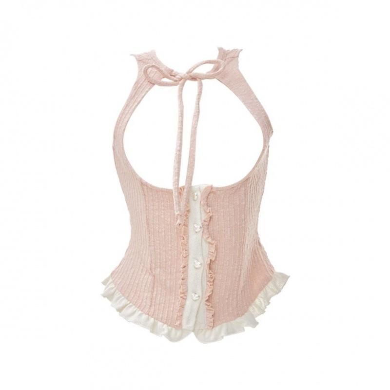 Kawaii Clothing Knitted Three Piece Tutu Skirts Sets Y2k Crop Blouse Mini Skirts Lolita Suit Japanese Korean Fashion Outfits