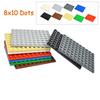 Конструктор DIY, 8x10 точек, тонкая пластина, фигурки, кубики, развивающий, строительный, творческий, совместимый по размеру, брендовые игрушки