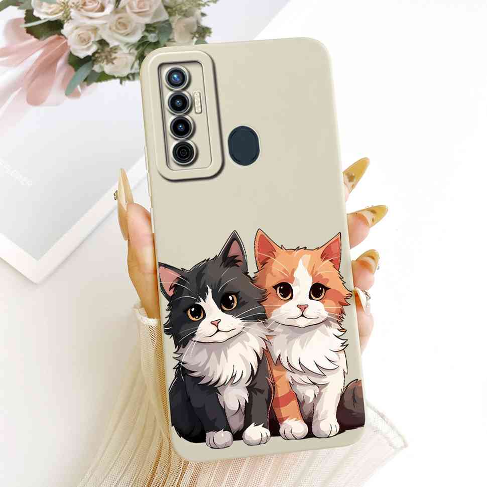 For Tecno Camon 17 CG6 CG6j Case Fashion Cute Cartoon Print Silicone Back Cover For Tecno camon 17 Bumper Phone Cases Fundas