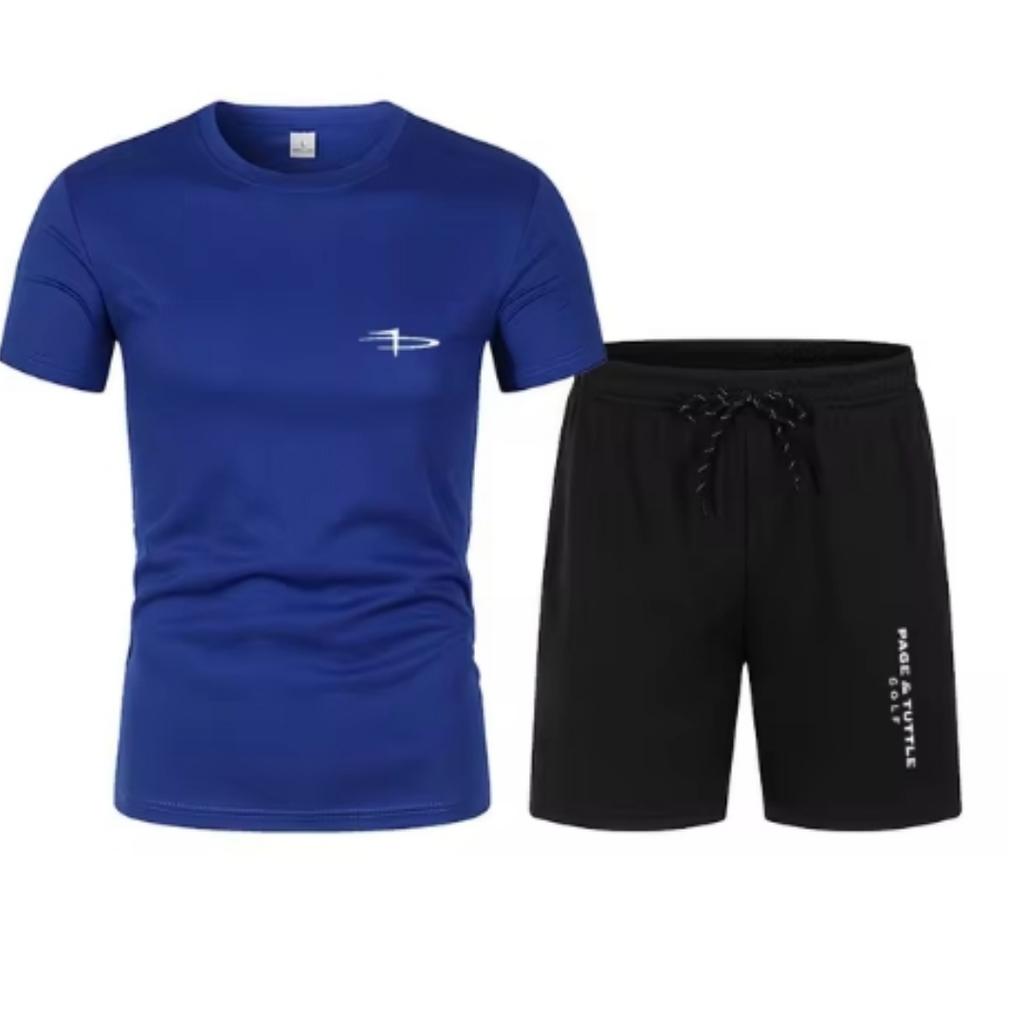 2025 Новый летний комплект спортивной одежды с коротким рукавом класса люкс для футбола, мужской модный повседневный комплект из двух предметов: футболка + шорты