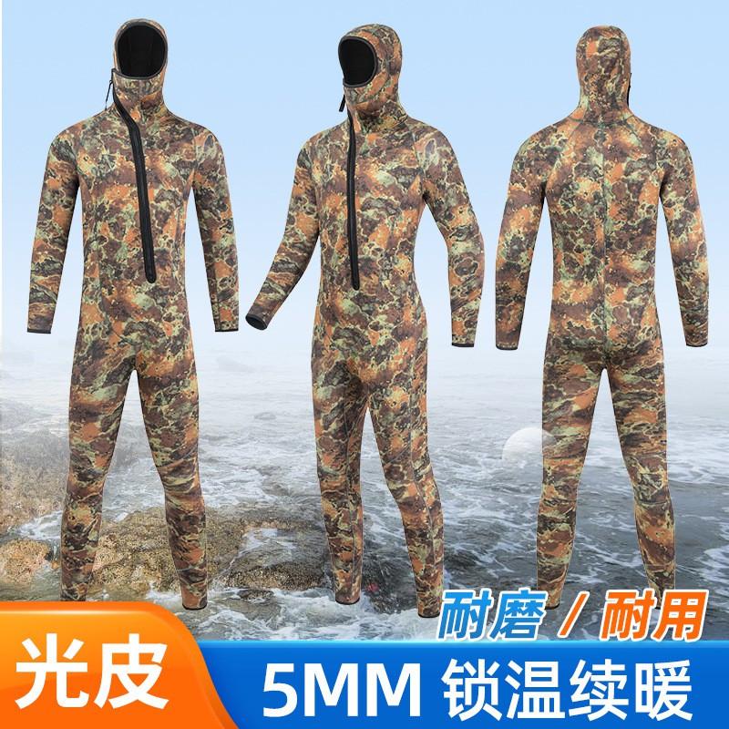 5mm Neoprene Wetsuit With Hood Scuba Diving Snorkeling Surfing Cold Water Swimming Winter Dive Gear