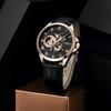 Автоматические кожаные часы Toleuso T606L-Rbbk Callisto Skeleton