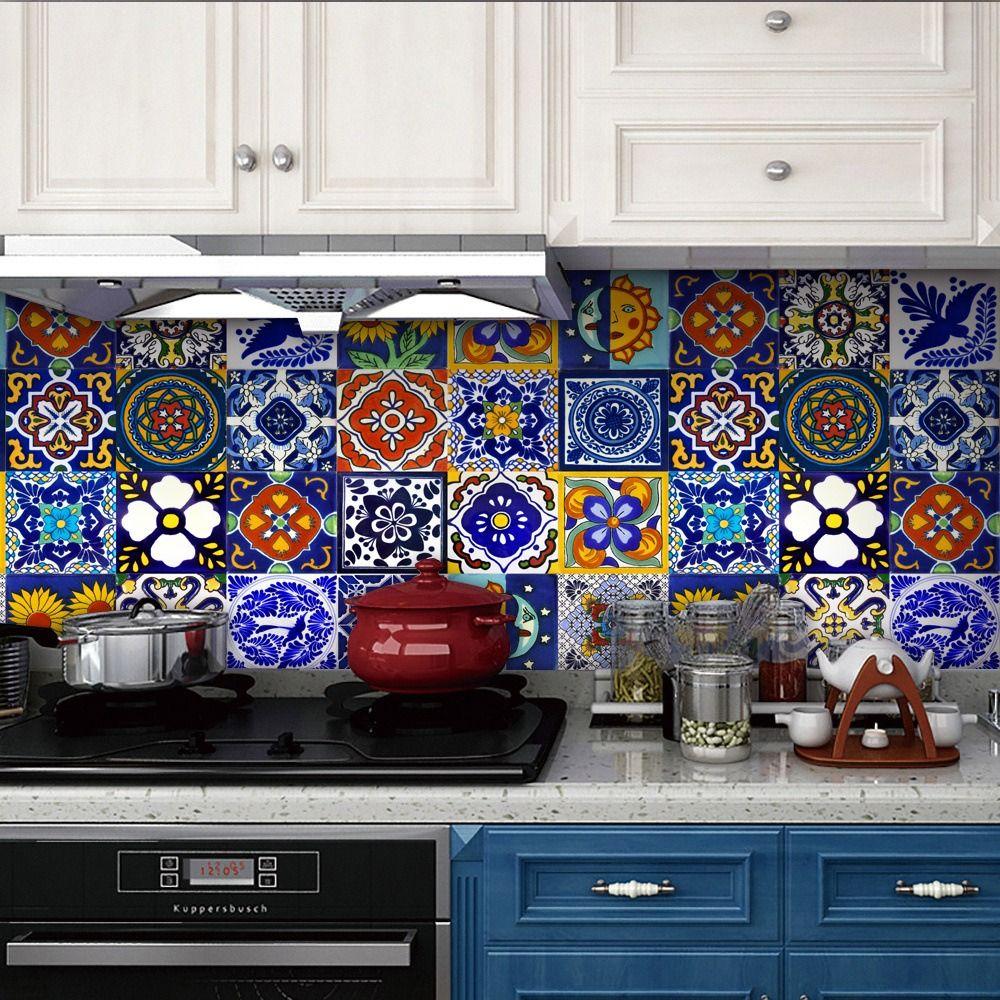 24pcs Self-adhesive Colorful Pattern Wall Decals Hard-wearing Waterproof Sticker  Staircase