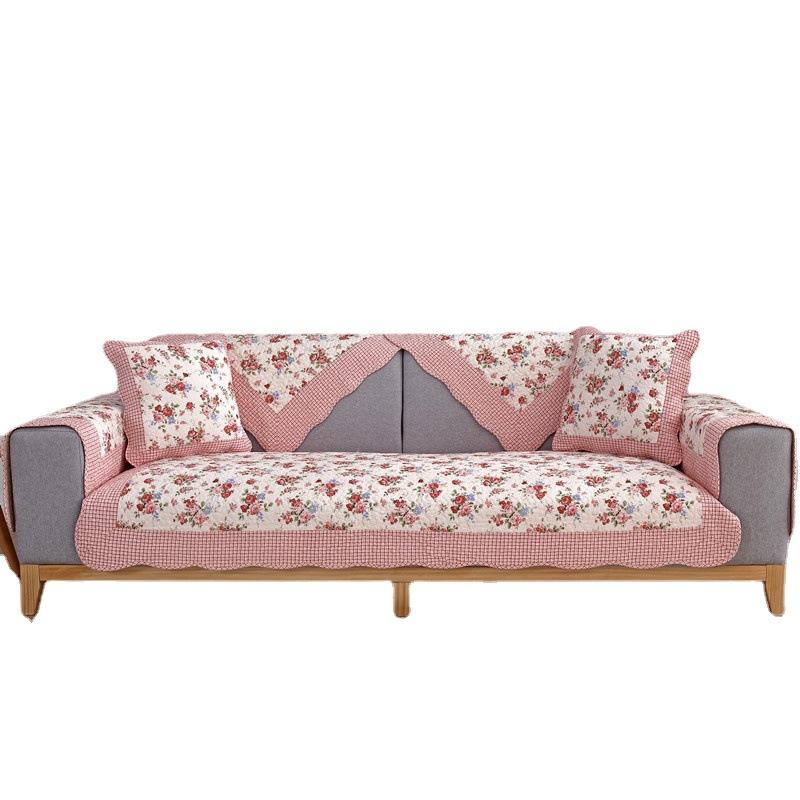Подушка для дивана Four Seasons Cotton Washed Pastoral Printed Simple Korean Style Small Flower Sofa Подушка для подлокотника Полотенце