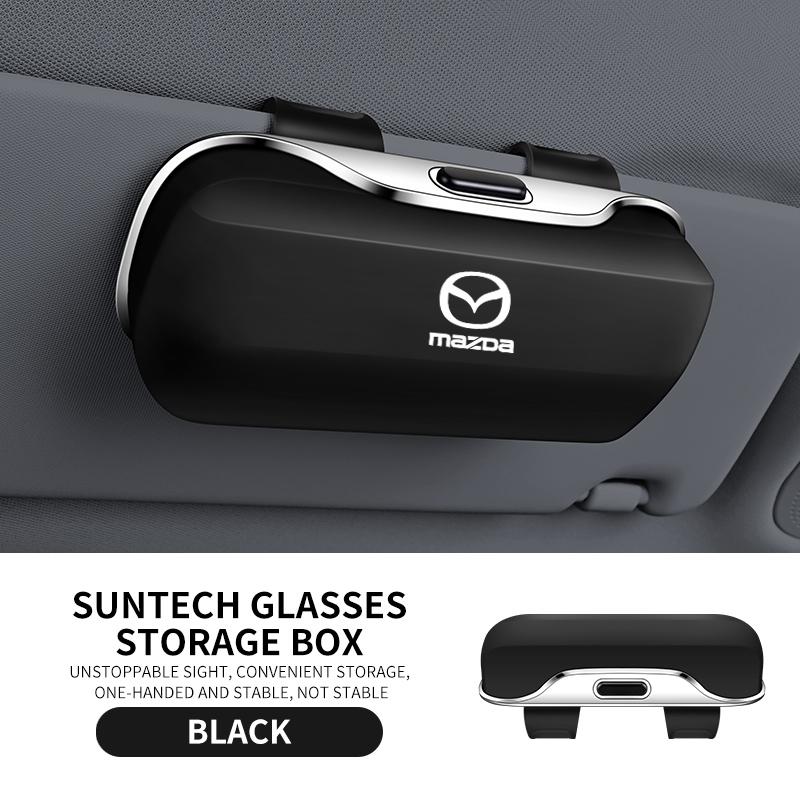 Для Mazda SKYACTIV Axela Atenza CX30 CX5 CX8 CX9 MX5 RX8 Автомобильный козырек Солнцезащитные очки Автомобильный футляр для очков Держатель для очков Зажим для очков Коробка