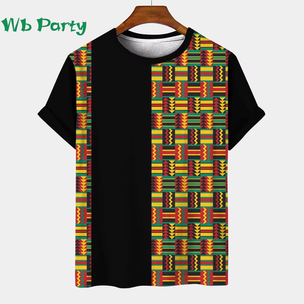 Vintage Striped Pattern Printing T shirt Men Designer Man T shirt Short Sleeve Tee Men Clothing Striped Print Clothes O-Neck Tee