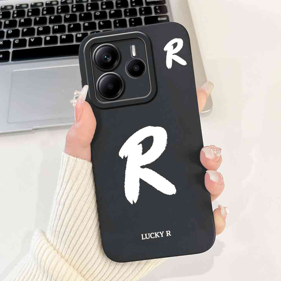 Чехол Для Redmi Note 14 4G 5G Роскошные Чехлы с Буквами Мягкий Силиконовый Чехол для Телефона Для Xiaomi Redmi Note 14 Note14 5G Задняя Крышка Fundas