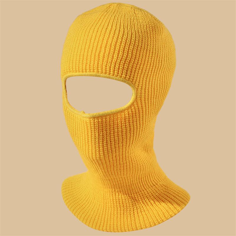 Зимняя шапка-балаклава с 3 отверстиями, вязаная анфас, гетра для лыжного шеи, теплая вязаная шапка для занятий спортом на открытом воздухе, лыжная маска с вышивкой крестиком