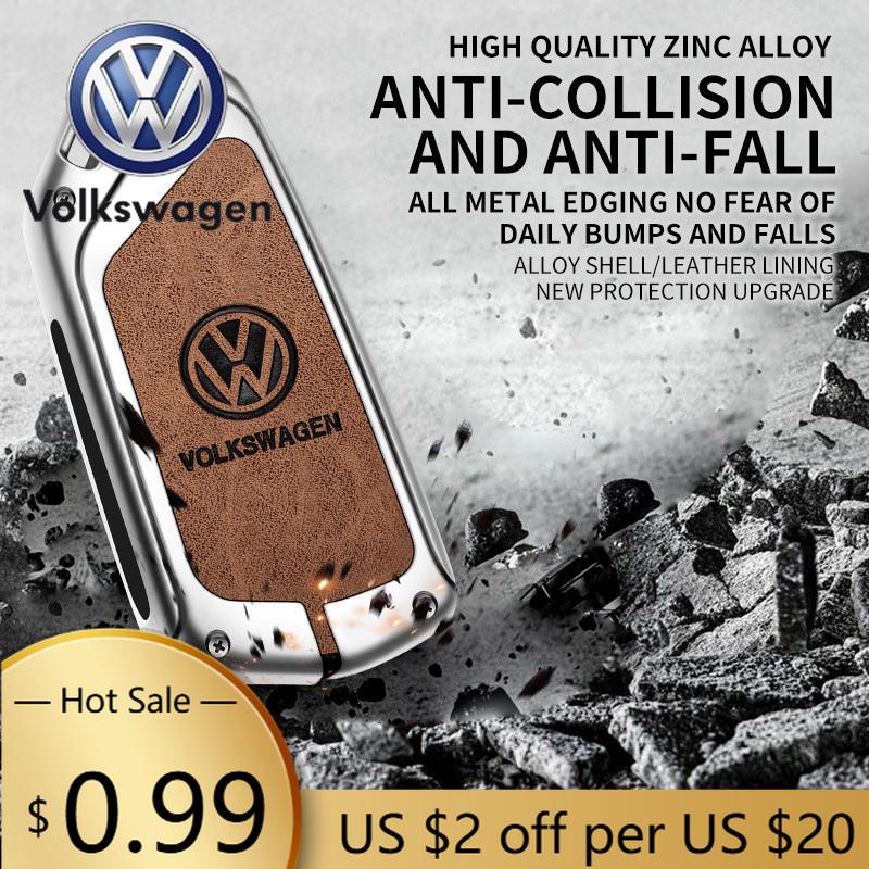 Для VOLKSWAGEN VW Чехол-защита для умного брелока автомобиля из цинкового сплава и кожи Для VW Volkswagen Golf 8 MK8 Leon Брелок