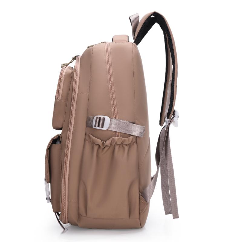 Однотонный школьный рюкзак для женщин, большой емкости