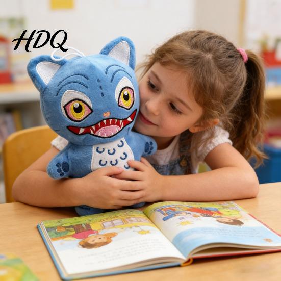 Plush Stuffed Animal Blue Tiger Toy Hunters Anime Boy Doll Soft Decoration Gift for Kids And Adults Cartoon Character