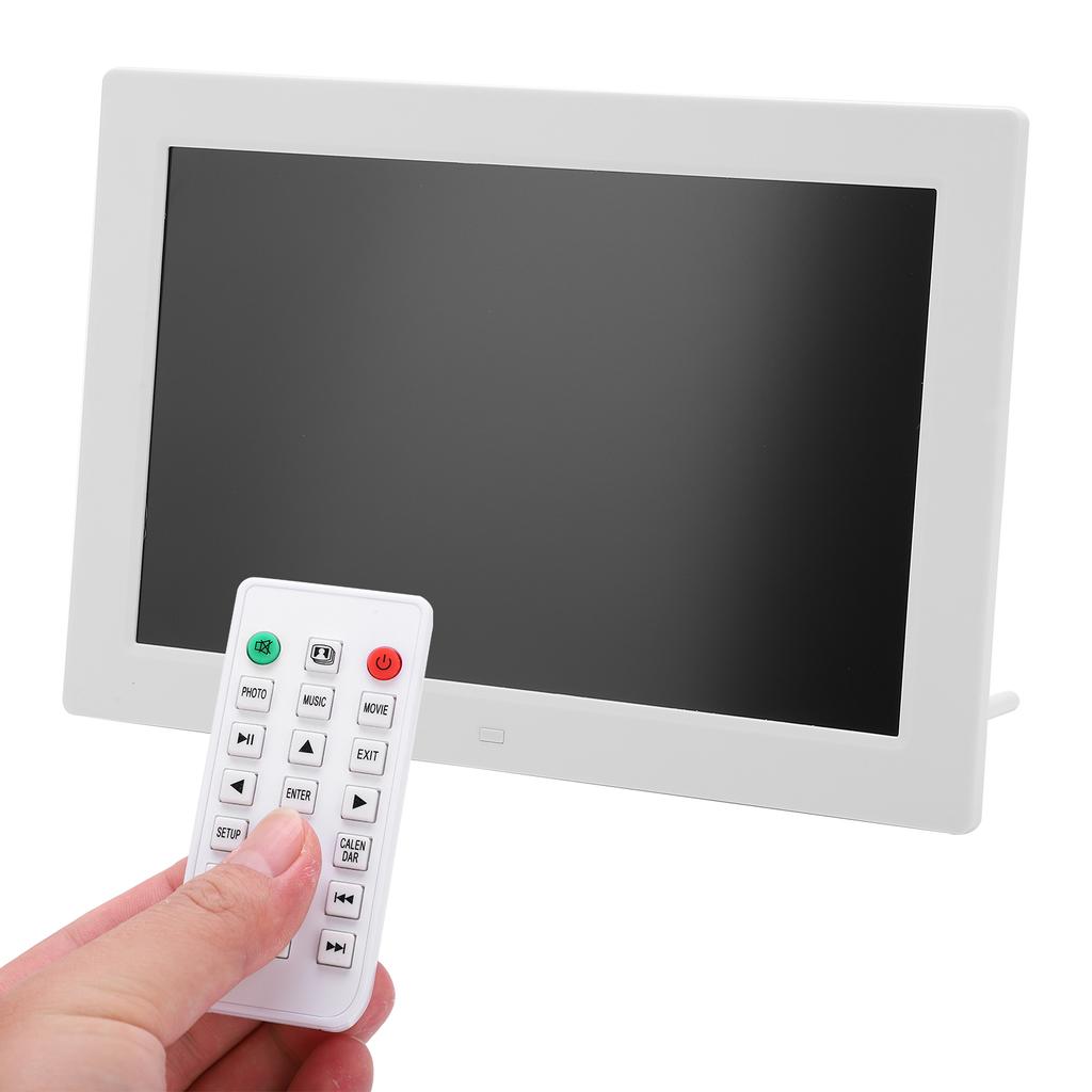 12-дюймовая цифровая фоторамка с разрешением HD 1280X800, поддержка воспроизведения изображений в формате MP3MP4 (белый)