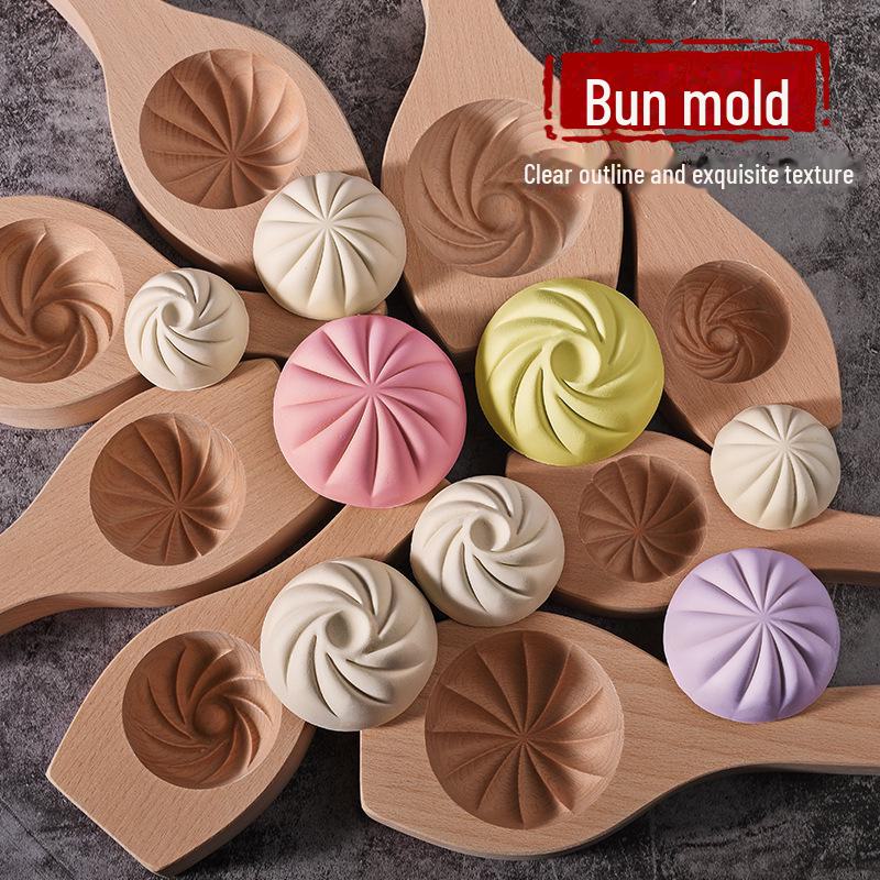 Handmade Steamed Bun Mold Set: Large, Medium & Small Sizes for Pastry, Bean Paste, and Veggie Buns
