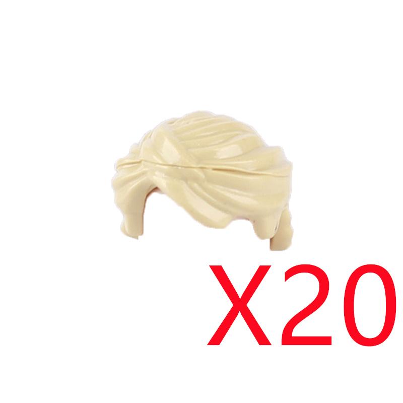 MOC Городские строительные блоки Части тела фигурок Креативные аксессуары Длинные волосы Коричневые Черные Золотые Мини-кирпичики Совместимая игрушка Подарок k030