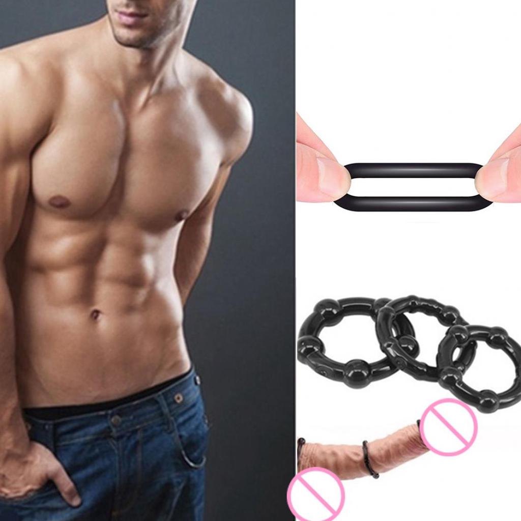 Секс-шоп 3 шт./компл. мужские круглые кольца для задержки пениса из бисера, товары для взрослых, сексуальная стимуляция