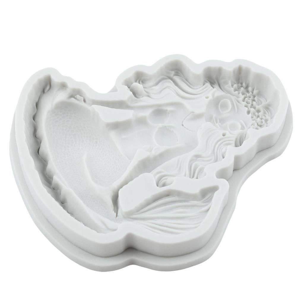 Силиконовые формы Русалка Форма для мастики Русалка Инструменты для украшения торта Топпер для кекса Конфета Шоколад Форма для гампасты