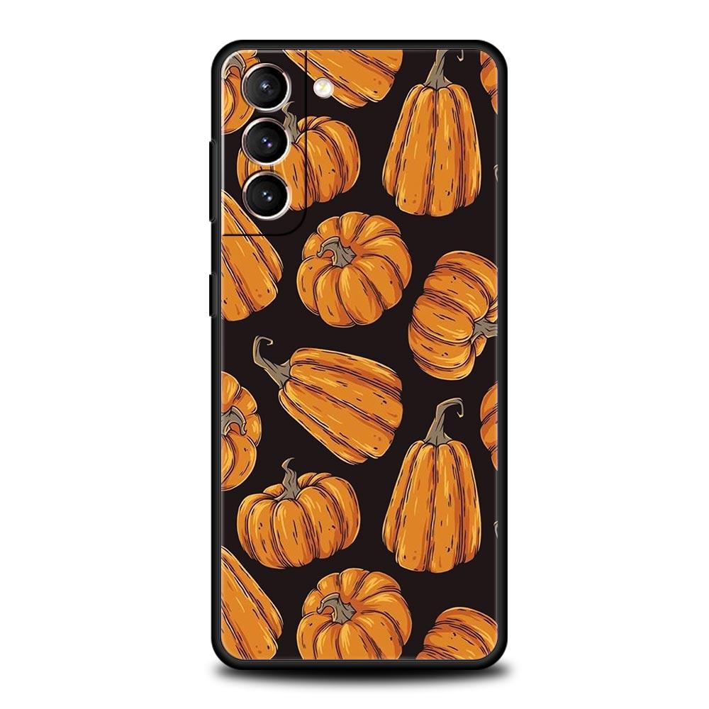 Чехол для телефона Samsung S24 S23 S22 Ultra S20 S21 FE 5G S10 S9 Plus S10E S8 S7 Edge Чехол листья падение лиса тыква Хэллоуин