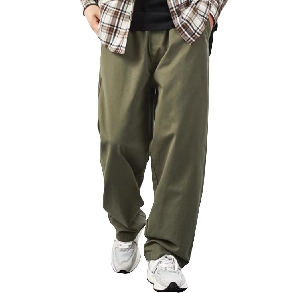 Новые мужские повседневные брюки летние свободные прямые комбинезоны модные все подходящие брюки