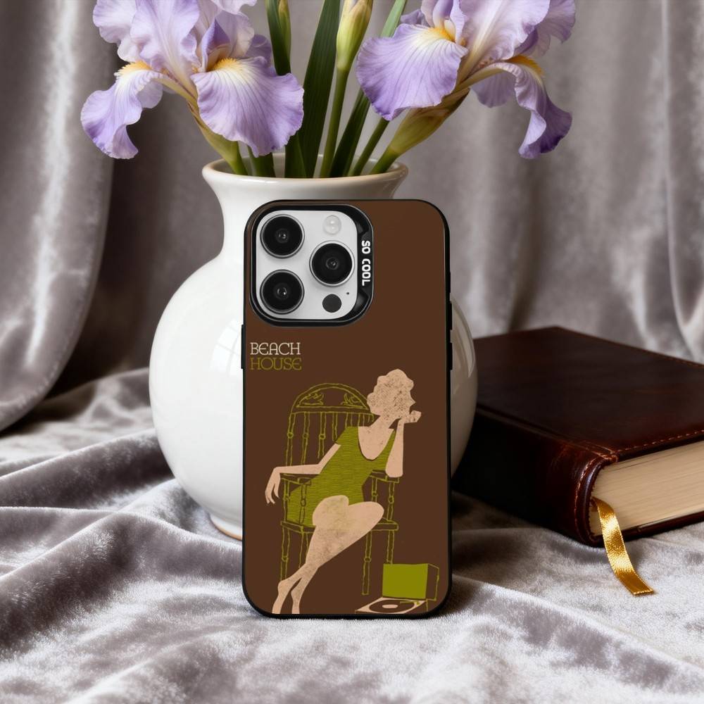 Rock B-Beach H-House Band Phone Case For iPhone17,16,15,14,13,12,11 Plus,Pro Max Black Candy Silver Plated Cover