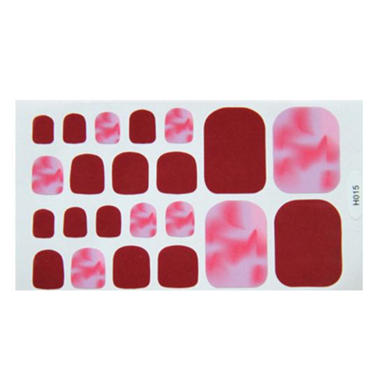 Heart Moon Leaf Waterproof Toe Nail Stickers Full Cover Decals Adhesive Wraps
