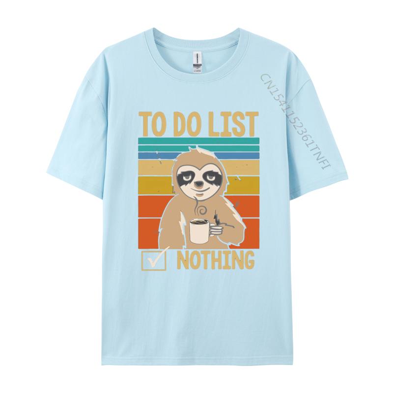 Mens Shirts Graphic Tee To Do List Nothing Coffee Drinking Funny T Shirts Mens Fashion T Shirt Cotton Tee Top