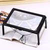 4 LED Light Reading 3X Magnifier Full Page a4 LED Magnifying Glass  for Reading Sewing Knitting