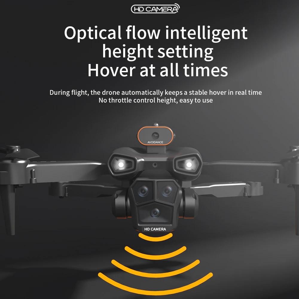 Новый мини-дрон H12 HD ESC с тремя камерами, широкоугольная локализация оптического потока, WIFI, FPV, четырехстороннее предотвращение препятствий, радиоуправляемый квадрокоптер, игрушка в подарок