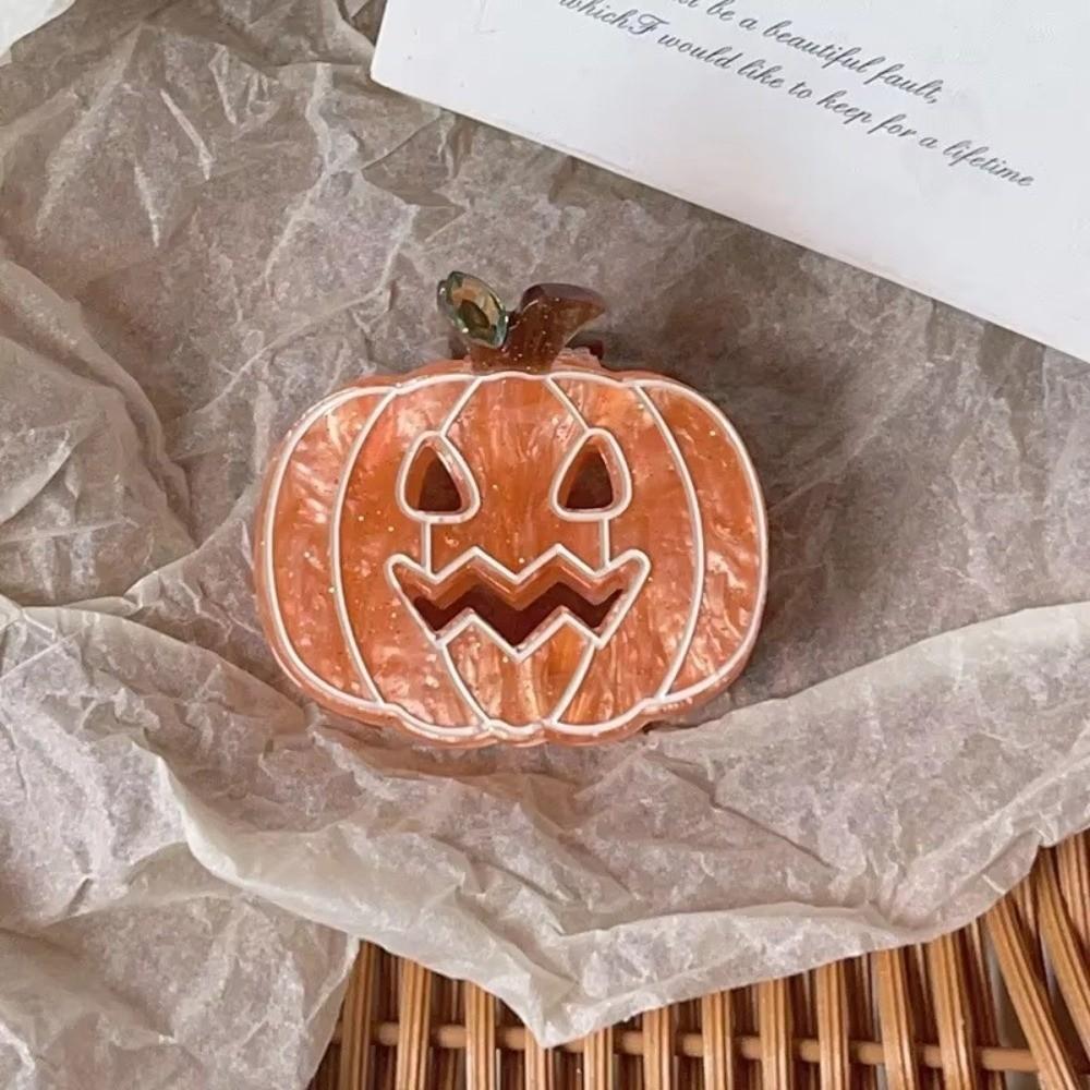 Funny Pumpkin Hair Clip Ghost Acetic Acid Hair Claw Creative Halloween Shark Clip Cosplay