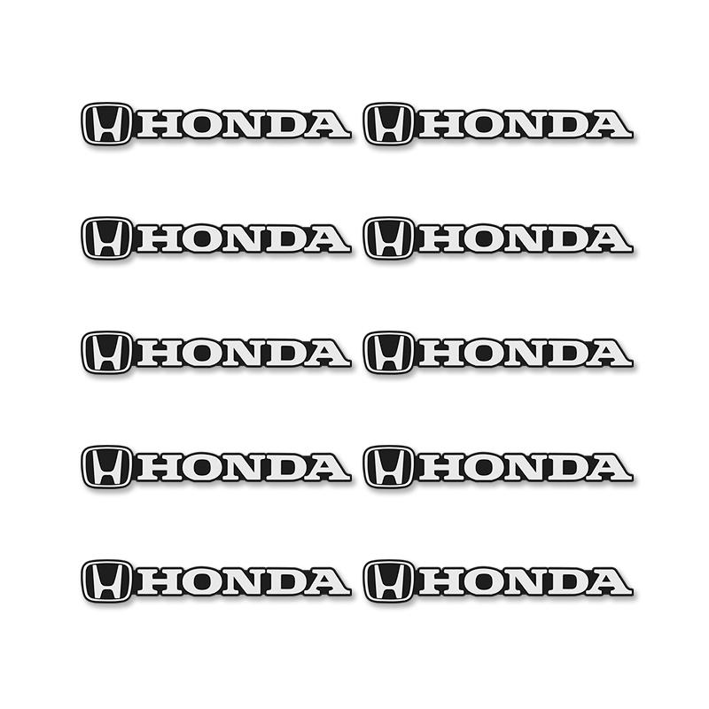 WDM2 5/10Pcs Mini Aluminum Car Decorative Stickers For Honda civic accord fit jazz pilot CRV odyssey passport city shuttle HRV vezel