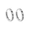 Minimalist Men Hoop Earring Roman Numerals Design Men Earrings Fashionable Ear Cuffs  for Men