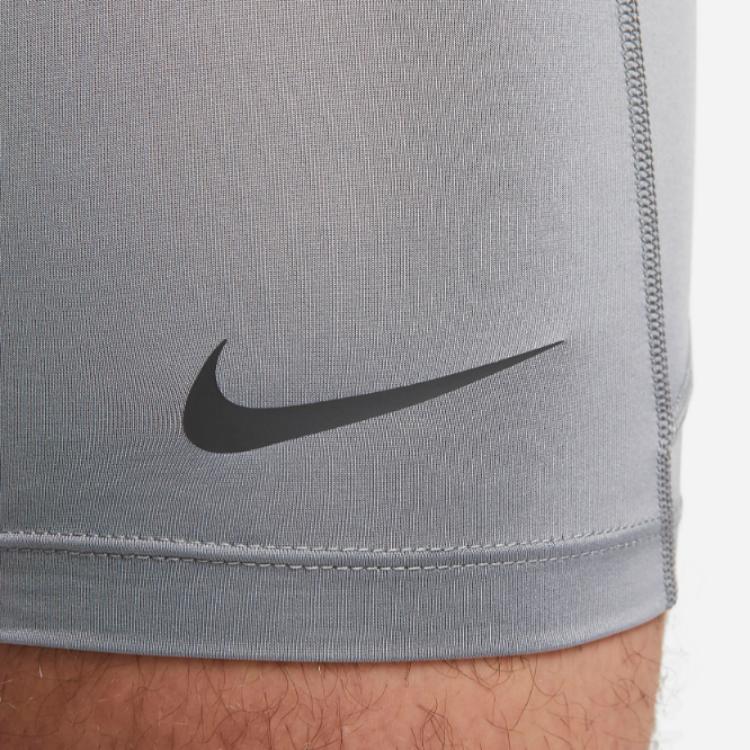 Nike Мужские спортивные шорты Pro с логотипом, удобные, облегающие, дышащие, серые FB7958-084