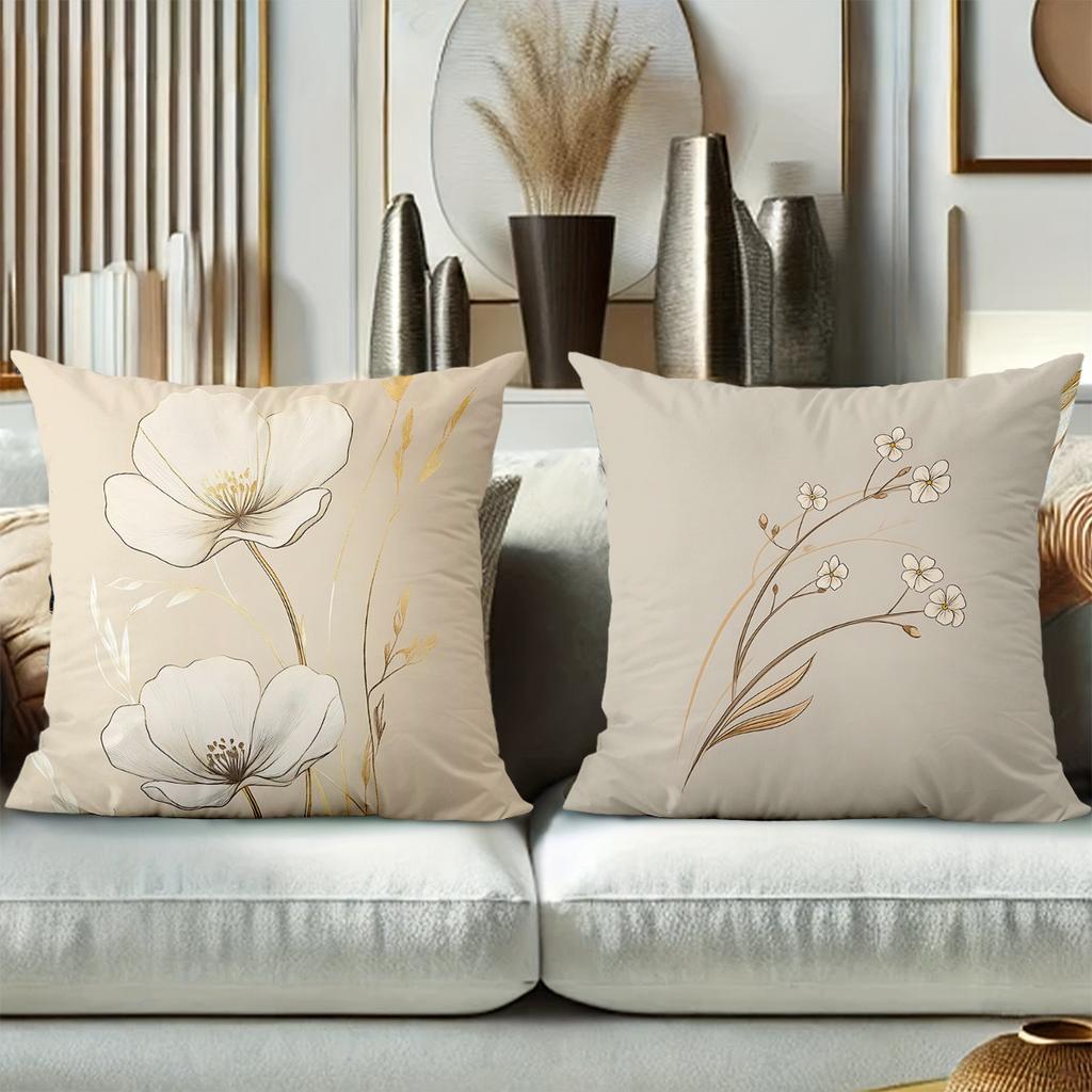 Декоративные подушки с цветочным узором для домашнего декора. Наволочка из полиэстера, декоративная подушка-чехол для дивана. Подушка для изголовья кровати