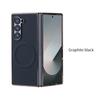 Luxury Magnetic Carbon Fiber Pattern Plating Case for Samsung Galaxy Z Fold 7 6 5 4 3 5G Shockproof Wireless Fast Charging Cover