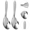 3 Pcs Standing Rice Spoon Dinnerware Stainless Steel Tableware Home Serving Utensils