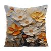 Floral Print Pillowcase Cushion Cover with Zipper Wear Resistant Non-Fading Washable Easy Maintenance Decorative Pillowslip