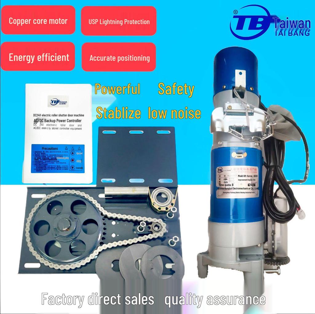 Zhangzhou Taibang 600kg AC/DC Motorized Rolling Door Opener Control Set
