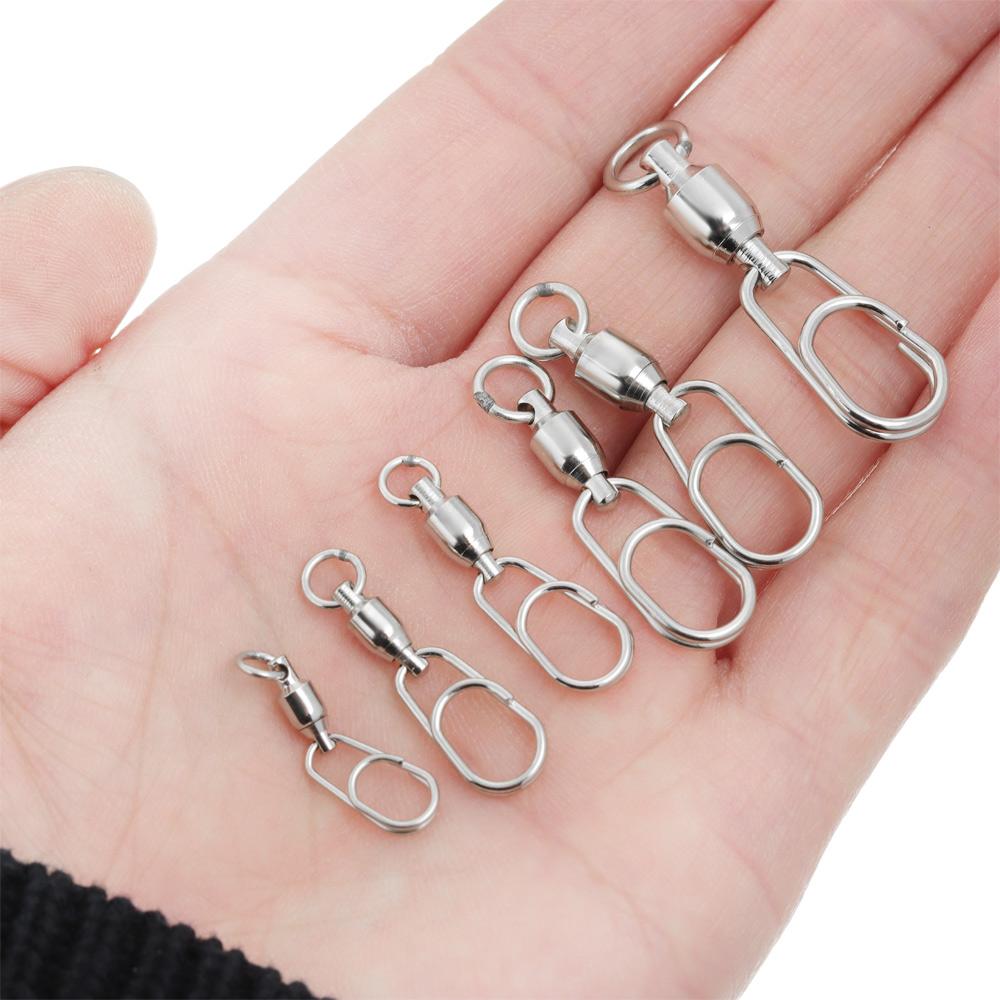 Fishing Accessories Lure Connecting Ring Jig Connector Oval Split Rings Bearing Swivel Snap Rolling