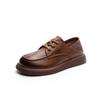 Cowhide Casual Single Shoes Plate Shoes Leather Retro Shoes