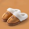Cotton Slippers, Women's Indoor Home Thick-soled Plush Warm Shoes