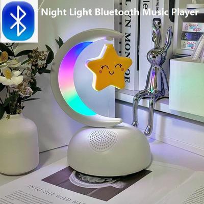 2 в 1 Bluetooth-динамик, музыкальный плеер, ночник, беспроводной музыкальный плеер, ночник со звездой и луной, романтический подарок