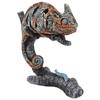Chameleon Statue Sculpture Resin Chameleon Wild Animal Figurine Ornament for Home Desktop