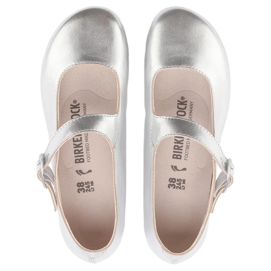 Birkenstock Tracy Leather Fashionable Mary Jane Shoes Women shoes Silver 1019729