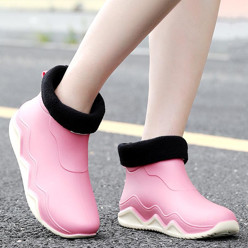 Зима Осень Весна Лето Теплый Мех Дождевая Обувь Мужчины Женщины Противоскользящая Износостойкая Дождевая Вода Забродные Рыбацкие Сапоги
