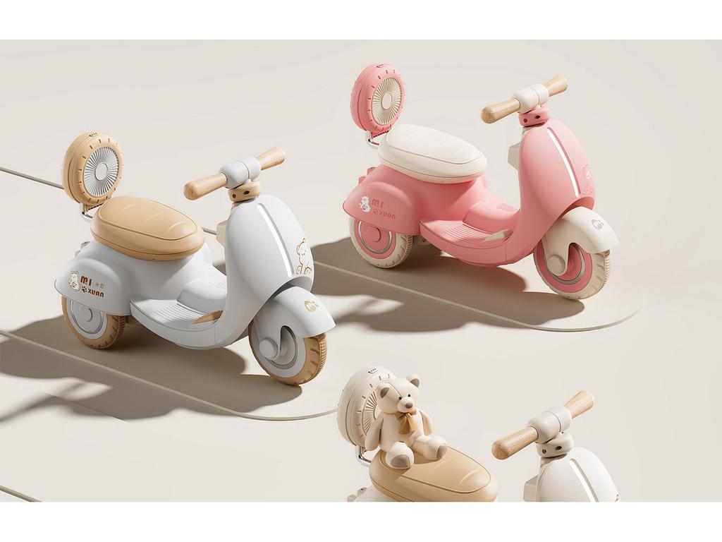 Детский электрический трехколесный мотоцикл с пультом дистанционного управления и световыми эффектами для мальчиков и девочек - Автомобиль Мулан