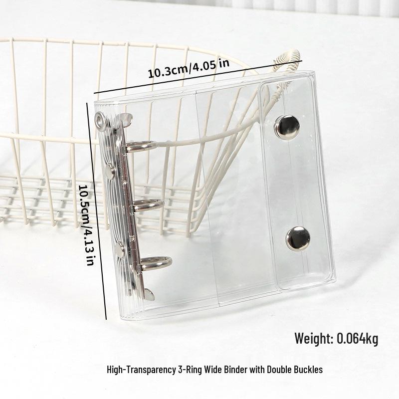 A6/A7 Double Buckle PVC Transparent Binder Planner with Detachable Shell