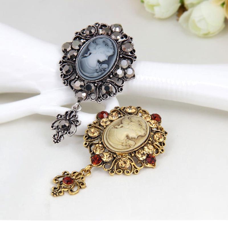 1 шт. Женские украшения Длинные винтажные броши Красивые броши-камеи для женщин Подарок AVE