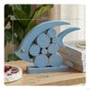 Wooden Fishes Figurine Coastal Decor Desktop Display Nautical Wood Sculpture for