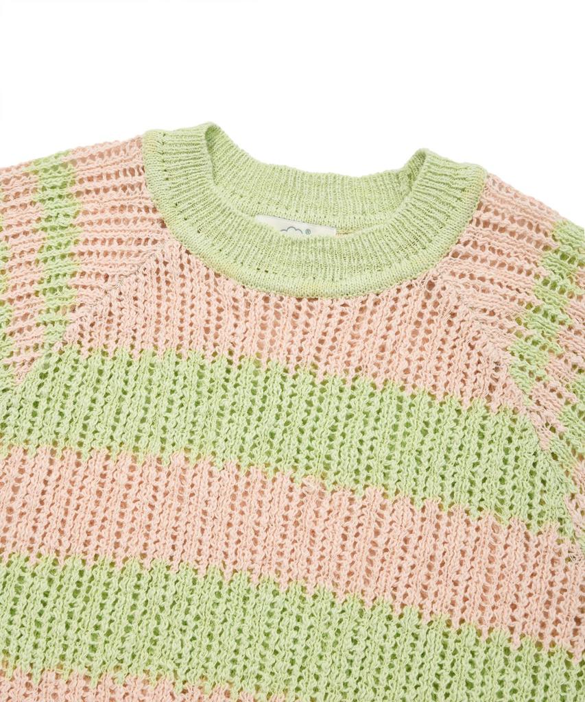 COVERNAT WOMAN Striped Half Knit Light Pink
