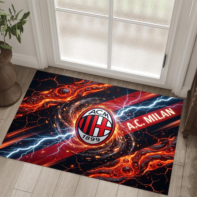 AC Milan Design Crystal Velvet Carpet Cozy Non?Slip Printed Rug For Bedroom Living Room Entrance