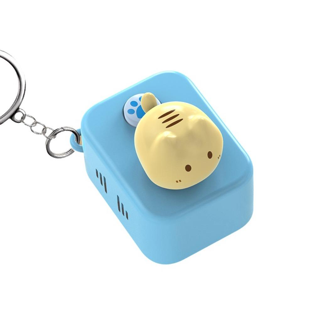 Cartoon Cat-shaped Key Pendant Plastic Cat-themed Power Strip Hanging Ornament Student